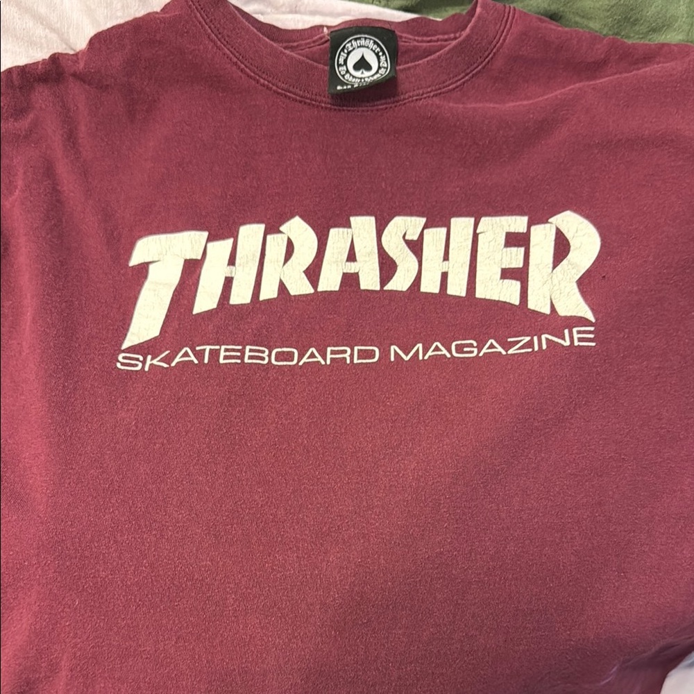 Thrasher Red Short Sleeve Tee with Bold Logo size xl